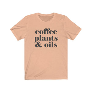 Coffee Plants & Oils Bold T-Shirt - cottonwoodbloomco