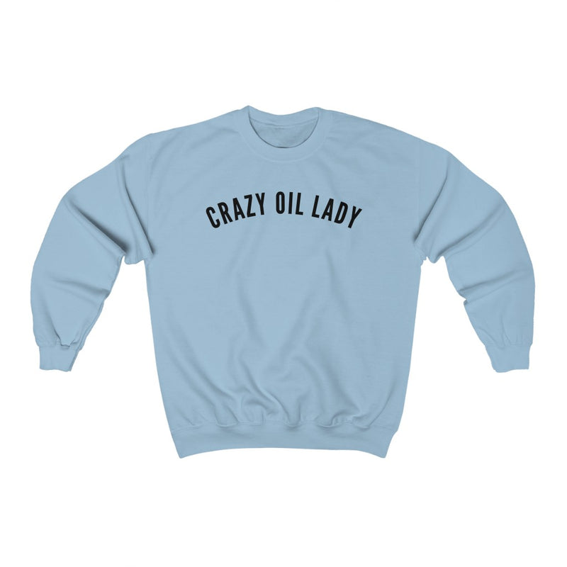 Crazy Oil Lady Unisex Heavy Blend™ Crewneck Sweatshirt - cottonwoodbloomco