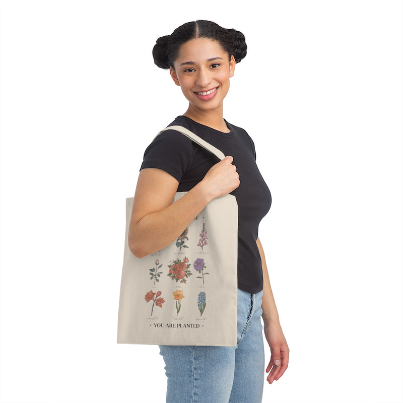 Bloom Where You Are Planted Canvas Tote Bag
